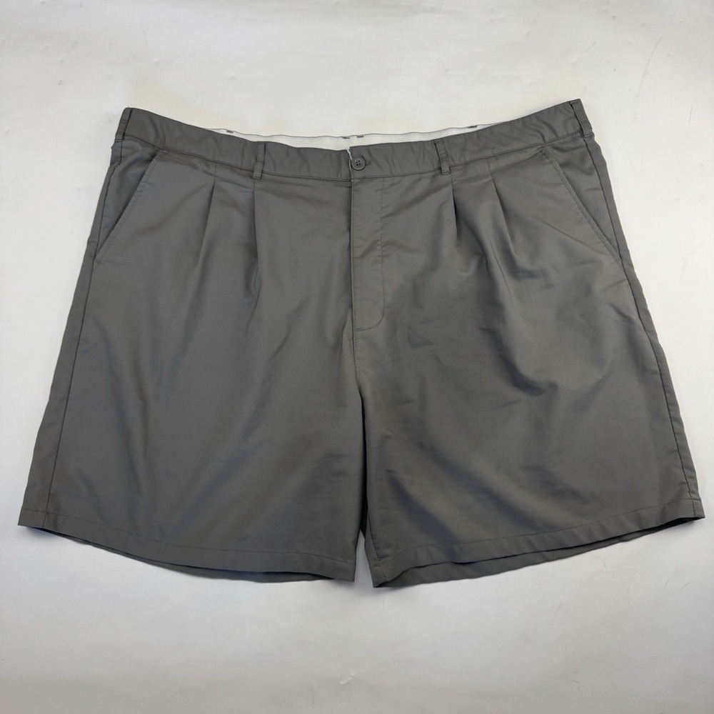 Reebok Golf Men's Gray Flat Front Performance Active Shorts Size 54 Stretch - Picture 2 of 10